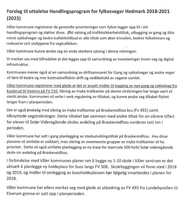 Dette skrivet ble sendt ut 15. februar 2017 av kommunalsjef Asgeir Rustad.