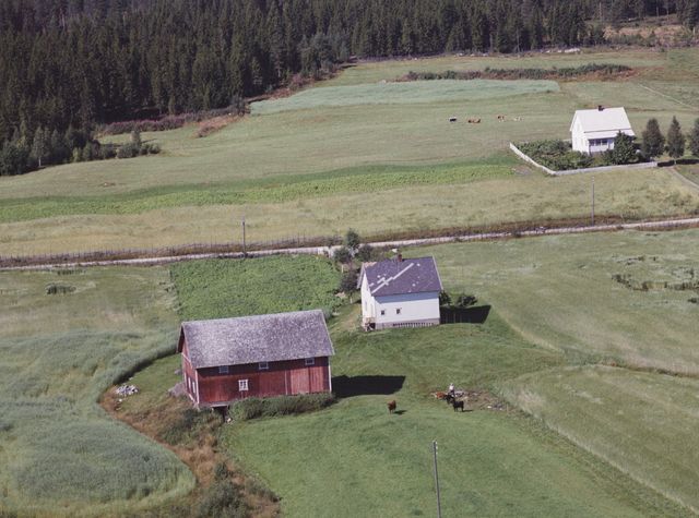 Arneberg 34/38 Bergesidevegen 710. (Med Solhaug i bakgrunnen). Foto: Widerøe AS på 1960-tallet.